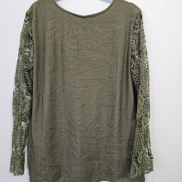 GUC Crochet Sleeve tunic top in Size Large - Picture 2 of 6
